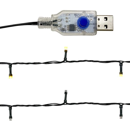 Kerstslinger Met Led-Lampjes Kleurig 10 m Goud