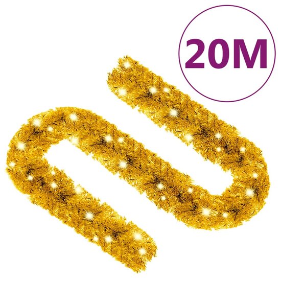Kerstslinger Met Led-Lampjes Kleurig 20 m Goud