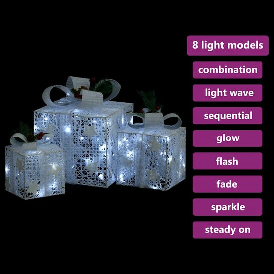 Kerstdecoratie Geschenkdozen Binnen/Buiten Wit