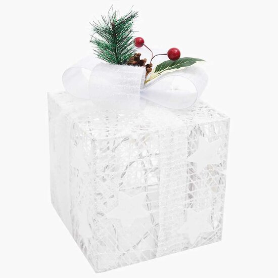 Kerstdecoratie Geschenkdozen Binnen/Buiten Wit