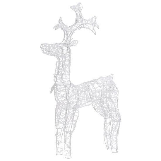 Kerstversiering rendier 90 LED&#039;s 60x16x100 cm acryl