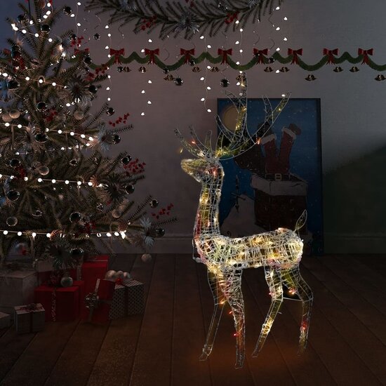 Kerstversiering Rendier 140 Led&#039;s 120 Cm Acryl Meerkleurig Multikleur 70 x 41 x 120 cm