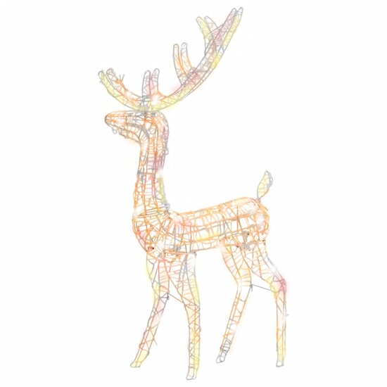 Kerstversiering Rendier 140 Led&#039;s 120 Cm Acryl Meerkleurig Multikleur 70 x 41 x 120 cm