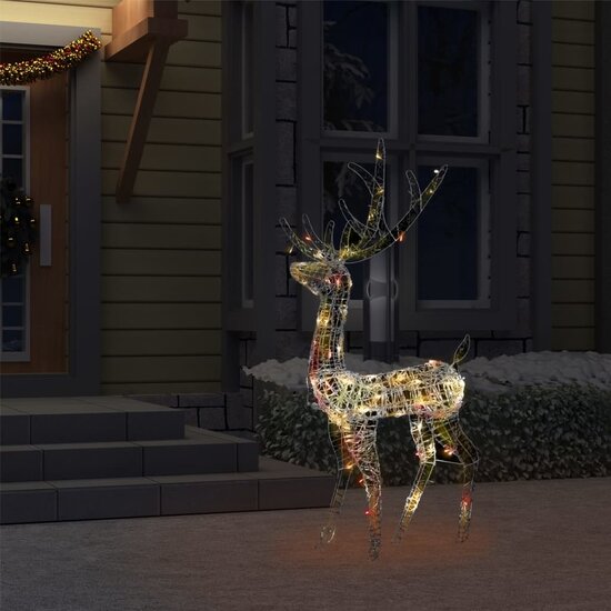 Kerstversiering Rendier 140 Led&#039;s 120 Cm Acryl Meerkleurig Multikleur 70 x 41 x 120 cm