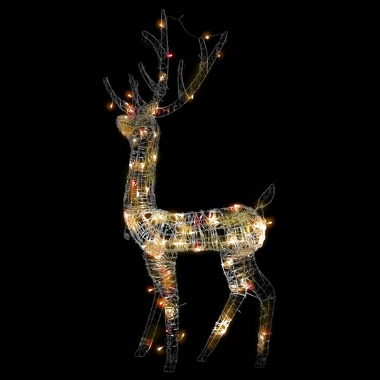 Kerstversiering Rendier 140 Led&#039;s 120 Cm Acryl Meerkleurig Multikleur 70 x 41 x 120 cm