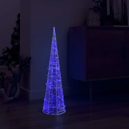 Lichtkegel Decoratief Led Acryl 90 cm Blauw