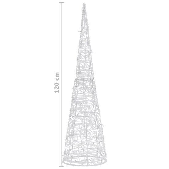 Lichtkegel decoratief LED koudwit 120 cm acryl
