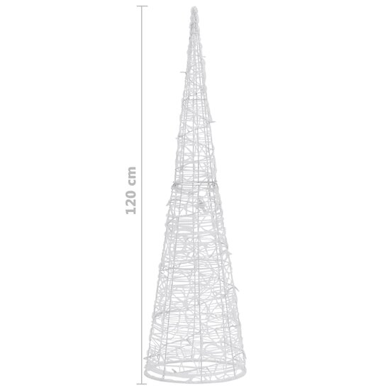 Lichtkegel decoratief LED blauw 120 cm acryl