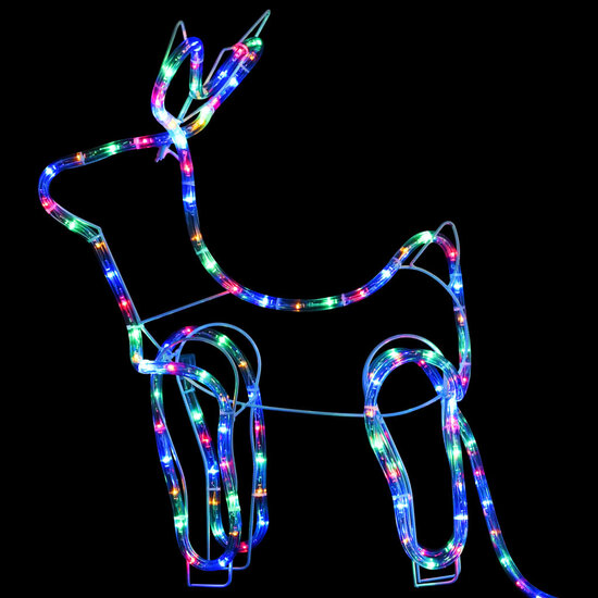 Kerstdecoratie Rendier En Slee 252 Led&#039;s 1 Multikleur