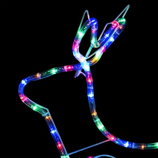 Kerstdecoratie Rendier En Slee 252 Led&#039;s 1 Multikleur
