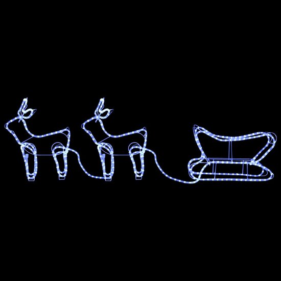 Buitenkerstversiering rendier en slee 576 LED&#039;s