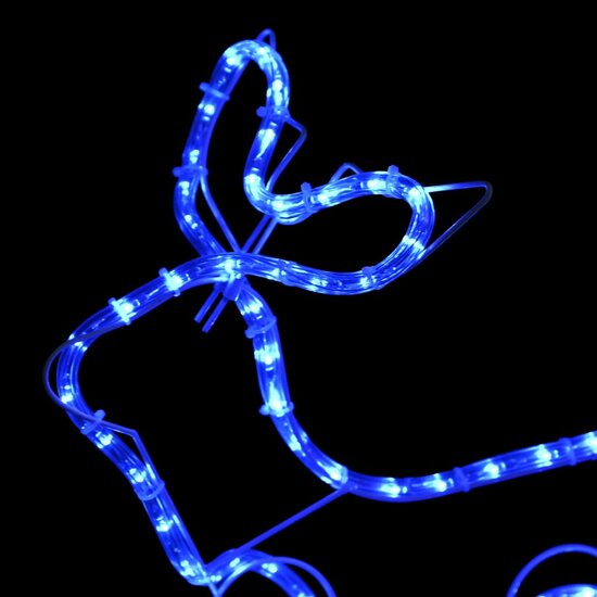 Buitenkerstversiering Rendier En Slee 576 Led&#039;s 1 Blauw