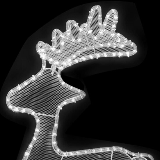Kerstversiering Rendier Met Mesh 306 Led&#039;s 60X24X89 Cm Koudwit