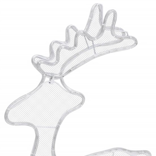 Kerstversiering Rendier Met Mesh 306 Led&#039;s 60X24X89 Cm Koudwit