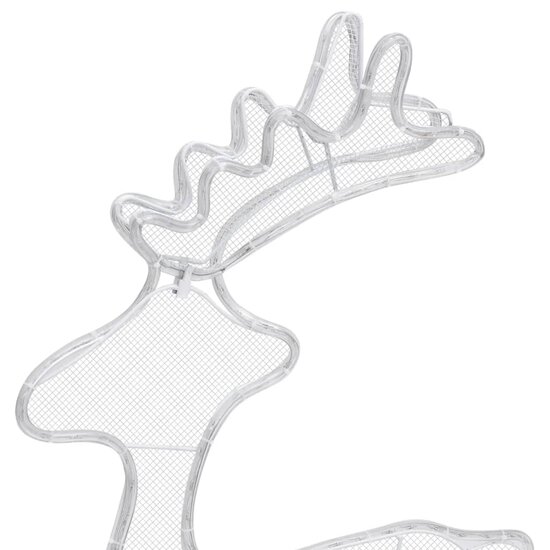 Kerstversiering Rendier Met Mesh 306 Led&#039;s 60X24X89 Cm Multikleur