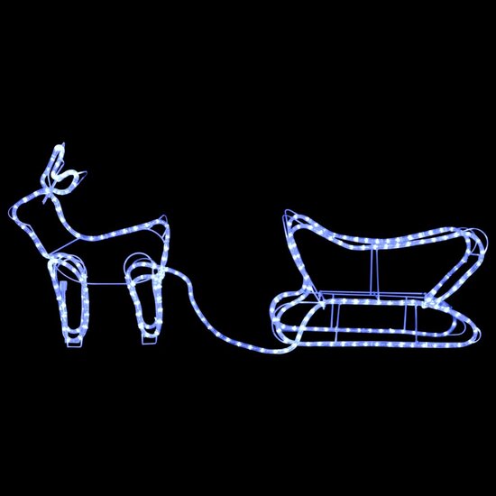 Kerstdecoratie Rendier En Slee 252 Led&#039;s 1 Koudwit