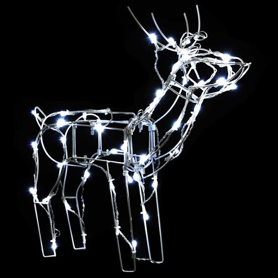 3-Delige Kerstverlichting Rendieren 229 Led&#039;s Koudwit