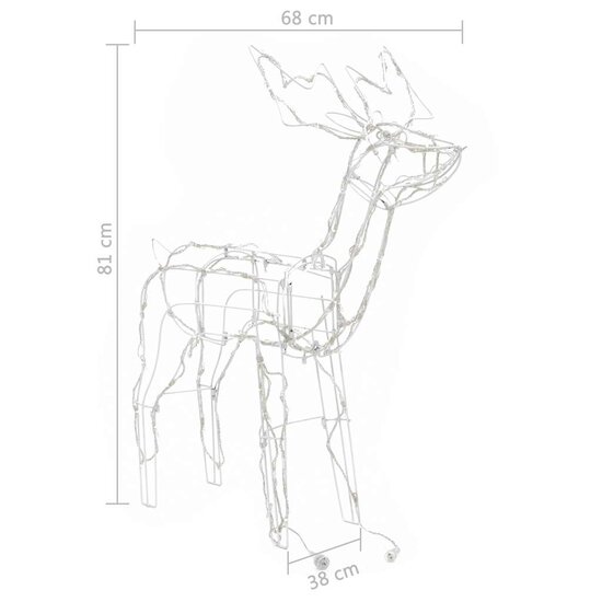 3-Delige Kerstverlichting Rendieren 229 Led&#039;s Koudwit