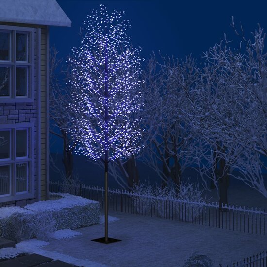 Kerstboom 2000 LED&#039;s blauw licht kersenbloesem 500 cm