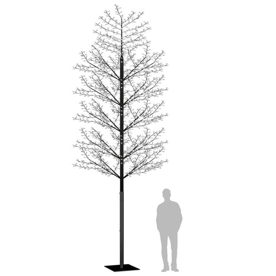 Kerstboom 2000 LED&#039;s blauw licht kersenbloesem 500 cm