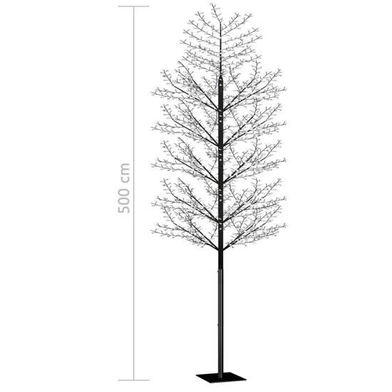 Kerstboom 2000 LED&#039;s blauw licht kersenbloesem 500 cm
