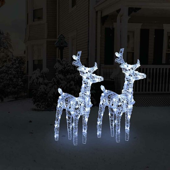 Kerstrendieren 80 Led&#039;s Acryl 2 Koudwit