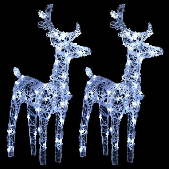 Kerstrendieren 80 Led&#039;s Acryl 2 Koudwit