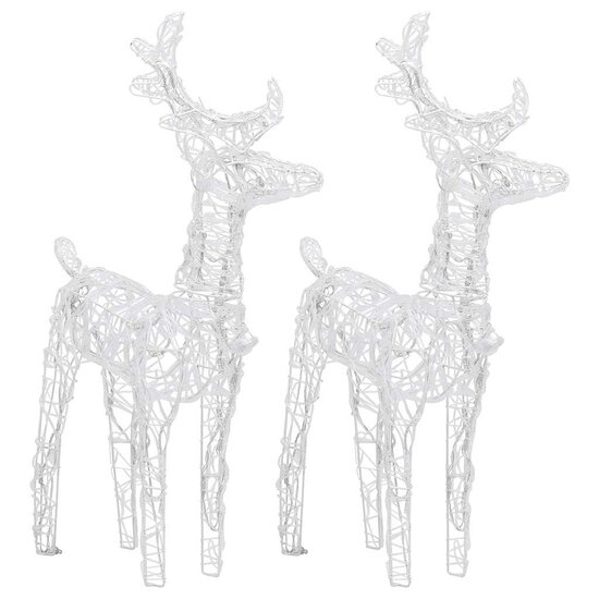 Kerstrendieren 80 Led&#039;s Acryl 2 Koudwit