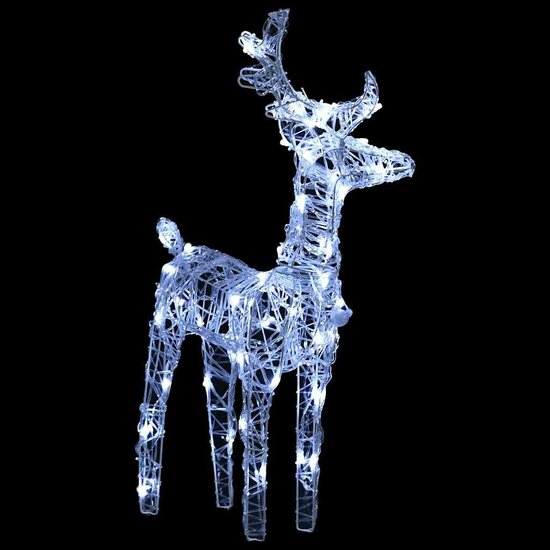 Kerstrendieren 80 Led&#039;s Acryl 2 Koudwit