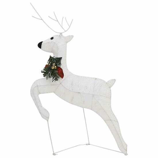 Kerstdecoratie rendieren en slee 60 LED&#039;s wit