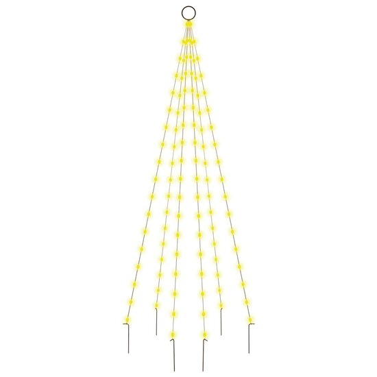 Vlaggenmast Kerstboom 108 Led&#039;s 180 Cm 180 x 70 cm Warmwit
