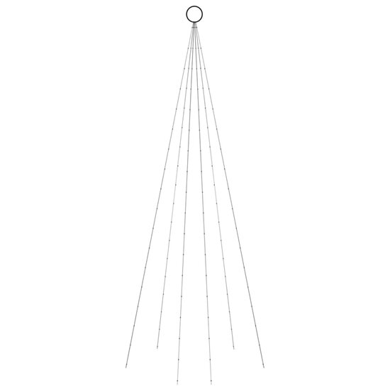 Vlaggenmast Kerstboom 108 Led&#039;s 180 Cm 180 x 70 cm Warmwit