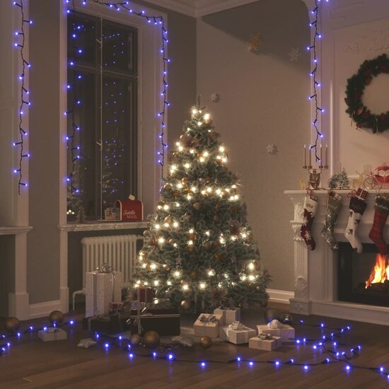 Lichtslinger met 2000 LED&#039;s blauw 200 m PVC