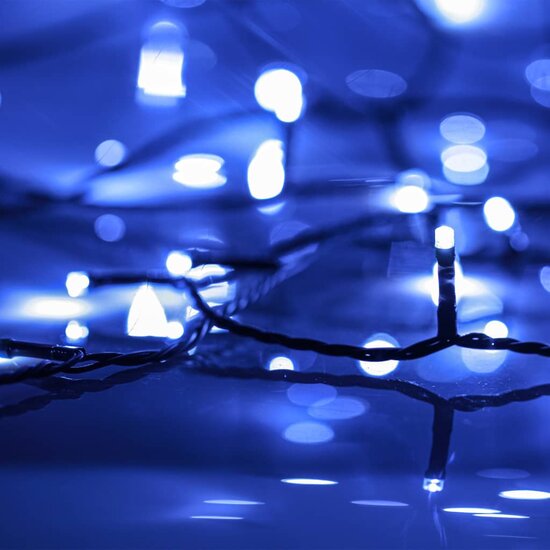 Lichtslinger met 2000 LED&#039;s blauw 200 m PVC