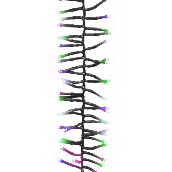 Lichtslinger cluster met 400 LED&#039;s pastel meerkleurig 7,4 m PVC