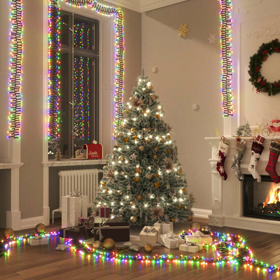 Lichtslinger Cluster Met 1000 Led&#039;s Pvc 11 m Meerkleurig en donkergroen