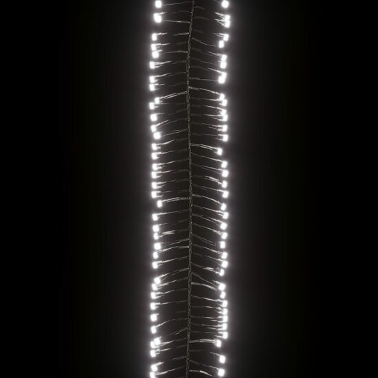 Lichtslinger cluster met 2000 LED&#039;s koudwit 17 m PVC