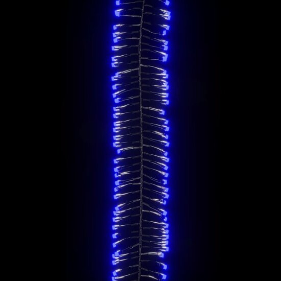 Lichtslinger cluster met 2000 LED&#039;s blauw 17 m PVC