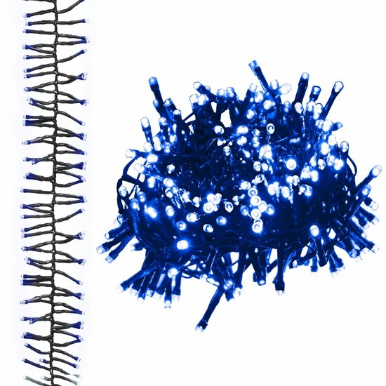 Lichtslinger cluster met 3000 LED&#039;s blauw 23 m PVC