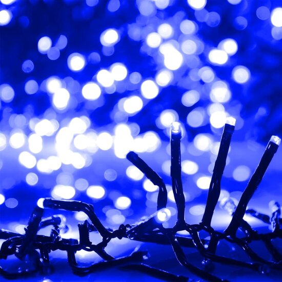 Lichtslinger cluster met 3000 LED&#039;s blauw 23 m PVC