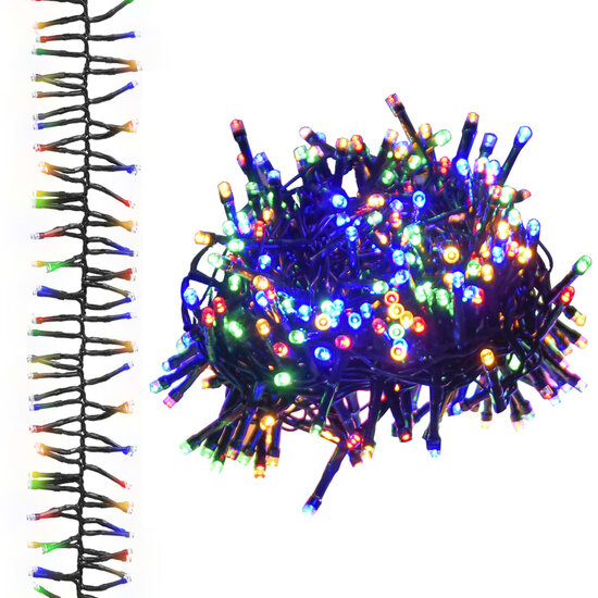 Lichtslinger cluster met 3000 LED&#039;s meerkleurig 23 m PVC
