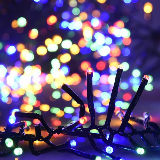 Lichtslinger cluster met 3000 LED&#039;s meerkleurig 23 m PVC