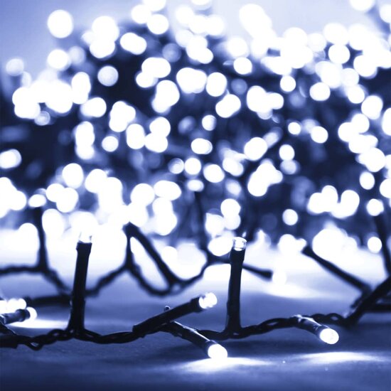 Lichtslinger Compact Met 400 Led&#039;s Pvc 13 m Koudwit en donkergroen