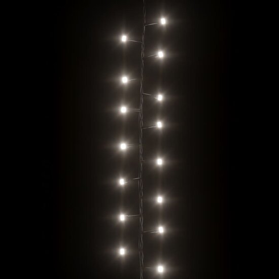 Lichtslinger Compact Met 400 Led&#039;s Pvc 13 m Koudwit en donkergroen
