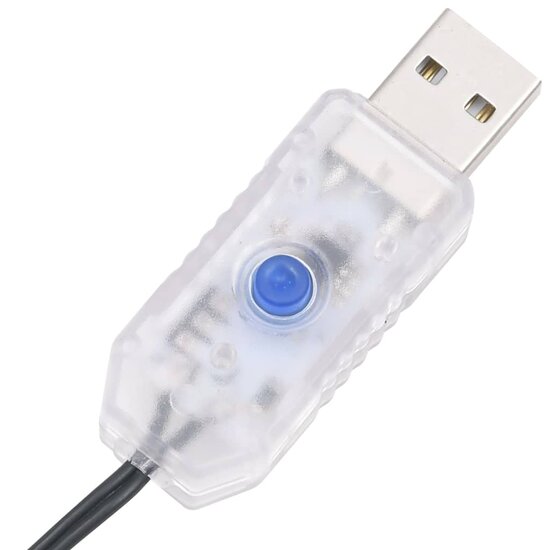 Lichtslinger Compact Met 400 Led&#039;s Pvc 13 m Koudwit en donkergroen