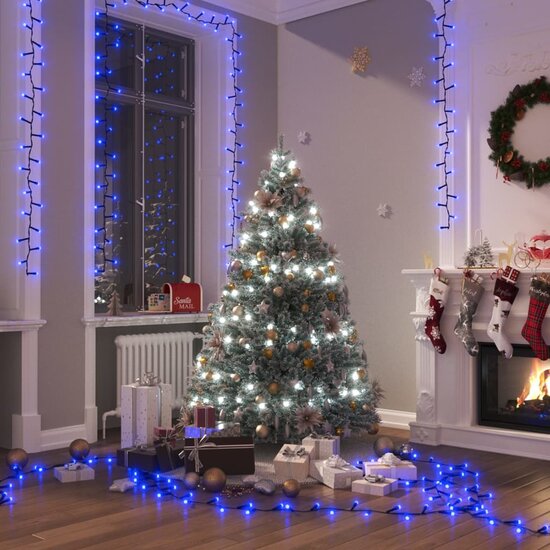 Lichtslinger Compact Met 400 Led&#039;s Pvc 13 m Blauw en donkergroen