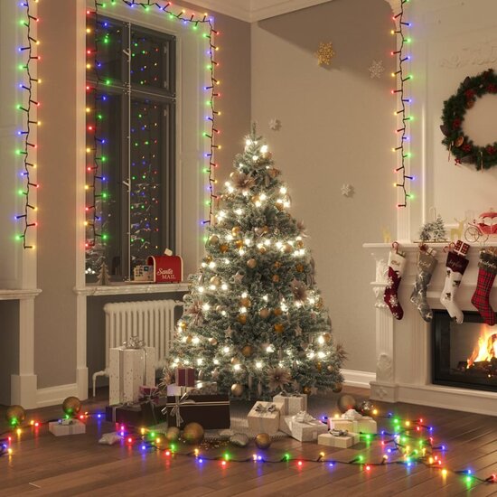 Lichtslinger Compact Met 400 Led&#039;s Pvc 13 m Meerkleurig en donkergroen