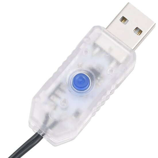 Lichtslinger compact met 400 LED&#039;s pastel meerkleurig 13 m PVC