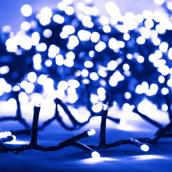Lichtslinger compact met 2000 LED&#039;s blauw 45 m PVC