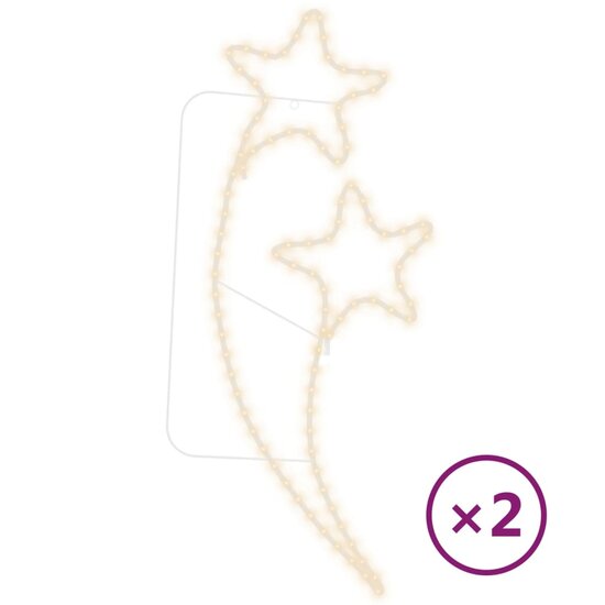 Lichtkabels Stervormig Warmwit 125,5X53X4,5 Cm